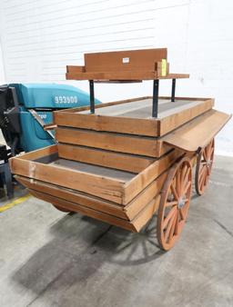 rustic wagon merchandiser/decor
