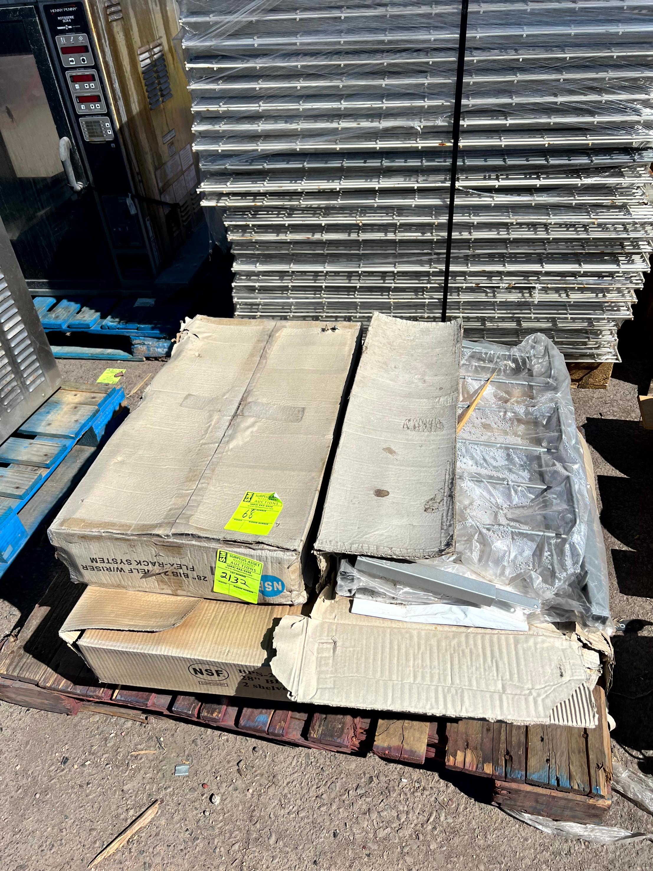 Pallet of Wire Shelves