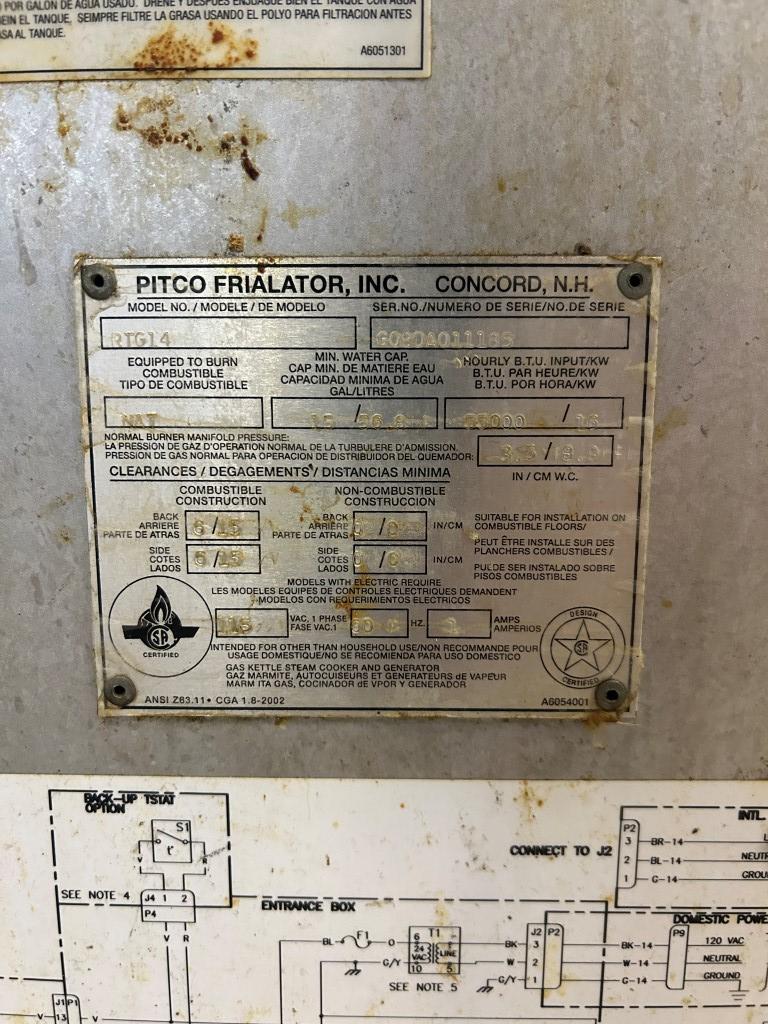Pitco Natural Gas Rethermalizer