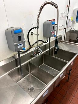 Three Compartment Sink w/ Sanitation System
