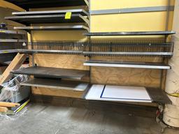 Group Of 4ft Wall Shelves In Back Room