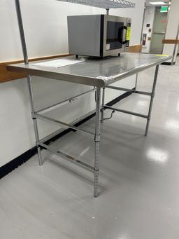 48in x 30in Stainless Steel Work Table W/ Overshelf