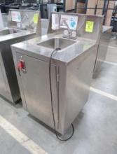 Crown Verity portable hand sink w/ reservoir, sump & water heater in cabinet