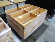 wooden cubby hole shelves