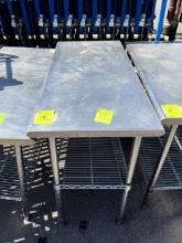 4ft Stainless Table with Metro Base