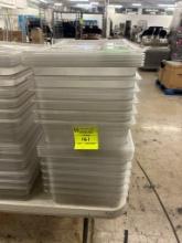 Group Of Full Size Cambro Plastic Inserts W/ Lids