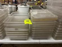 Group Of 1/2 Size Cambro Plastic Inserts W/ Lids