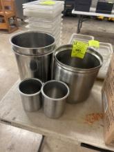 Group Of Assorted Round Stainless Inserts