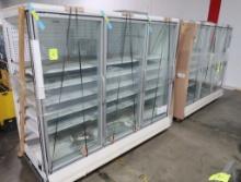 2021 Hussmann freezer doors, 6) door run (3+3), sold by the door, new
