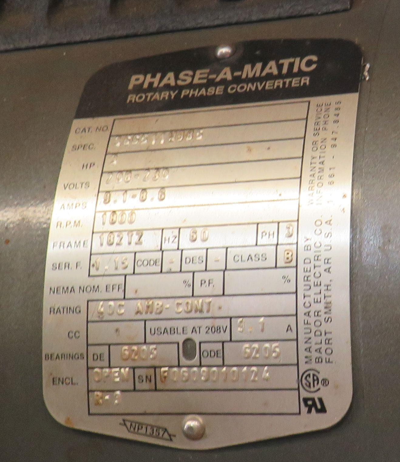Phase-A-Matic Phase converter, single-phase to three-phase, comes with switch box (bring tools to...