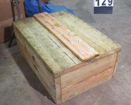 Wood Crate made from 2 x 12”, 22” w x 32”l x 12” deep, with lid