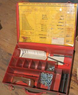 Hilti fastener box with assorted nuts
