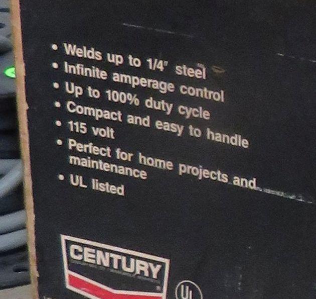 Century 100 amp Arc  Welder new in original box