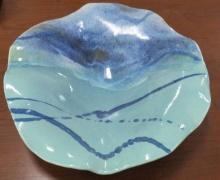 Pottery Decorative Bowl, Handmade 18"x4"