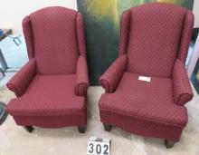 Red Winged Arm Chairs,
