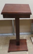 Brown Wood Lectern with Storage (Base needs work)