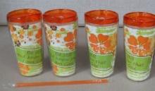 New Clarissa Tumblers, Lot 0f 4 "Be Still"