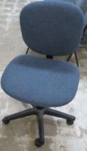 Blue Rolling Office Chair