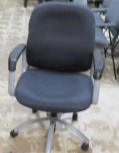 Black Rolling Office Chair with Arms