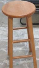 Brown Wood Bar Stool