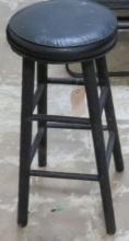 Black Wood Bar Stool