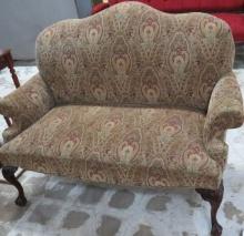 Gold Pattern Antique Love Seat, 60"