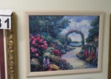 Garden Arch Art in Frame, 31.5"x25.5"