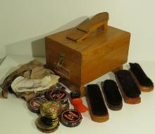 vintage shoe shine kit