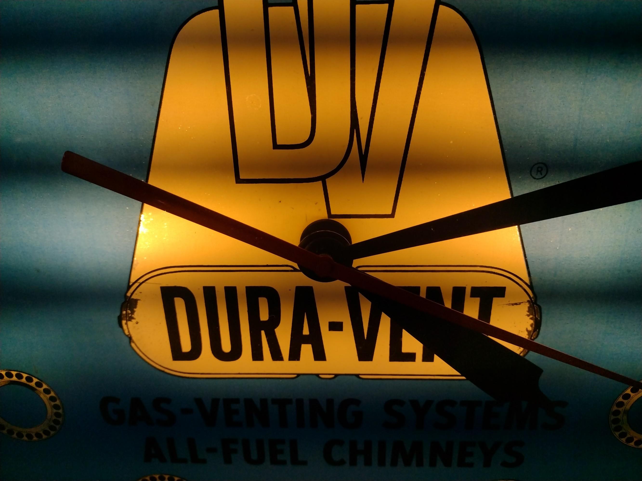 PAM Dura-Vent Lighted Advertising Clock