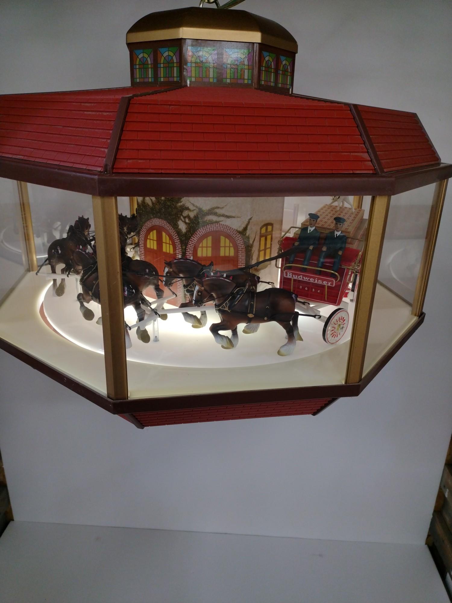 Budweiser Clydesdale Revolving Advertising Light