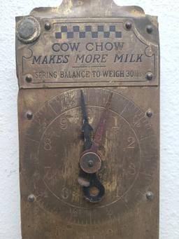 Brass Purina Cow Chow Milk Scale