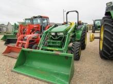 4694 4066M JOHN DEERE HEAVY DUTY 2 POST MFD W/440R JOHN DERE LOADER W/3RD FUN 440/80-24 375HRS