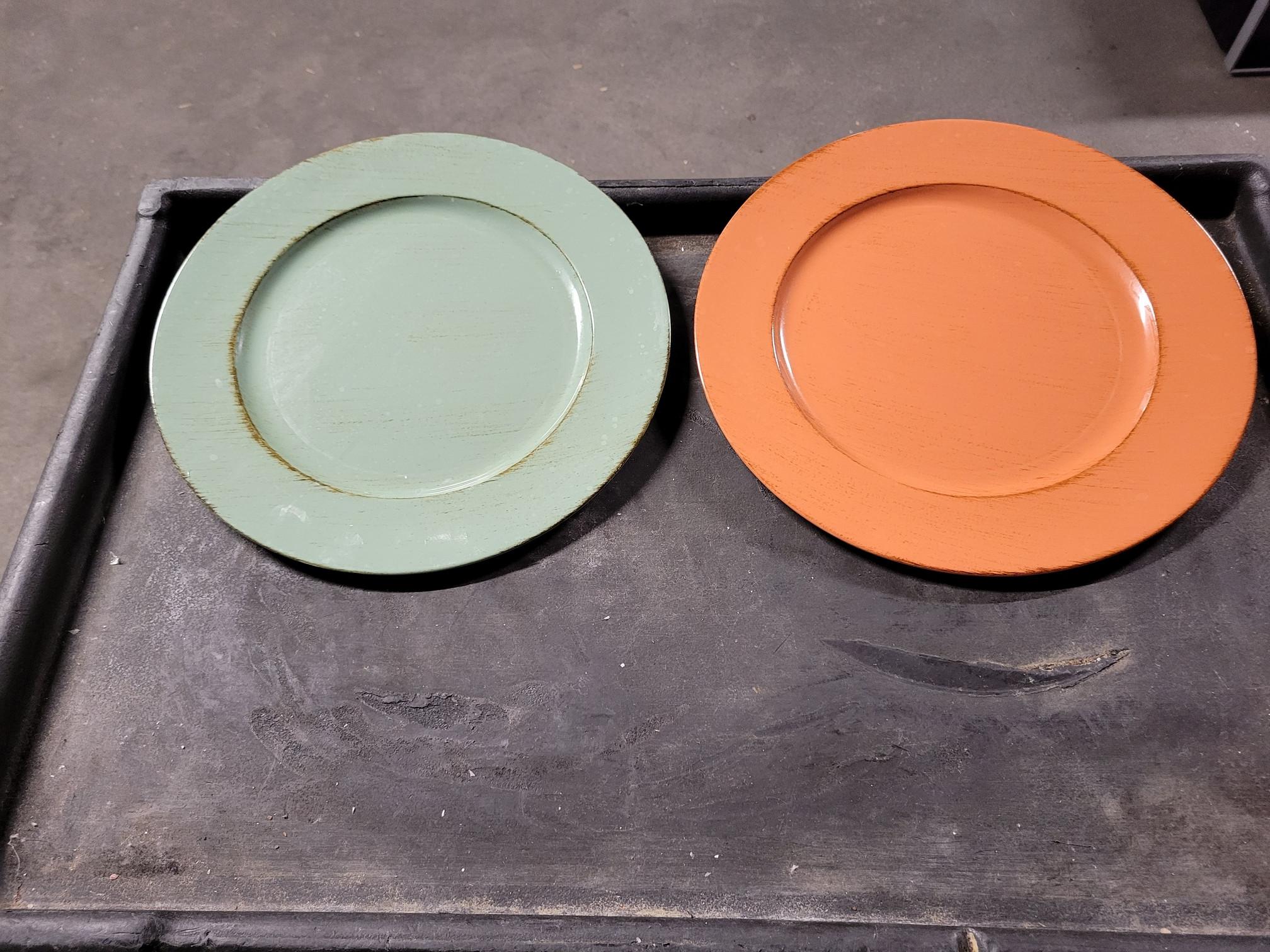 Assorted Colored Plates Lot