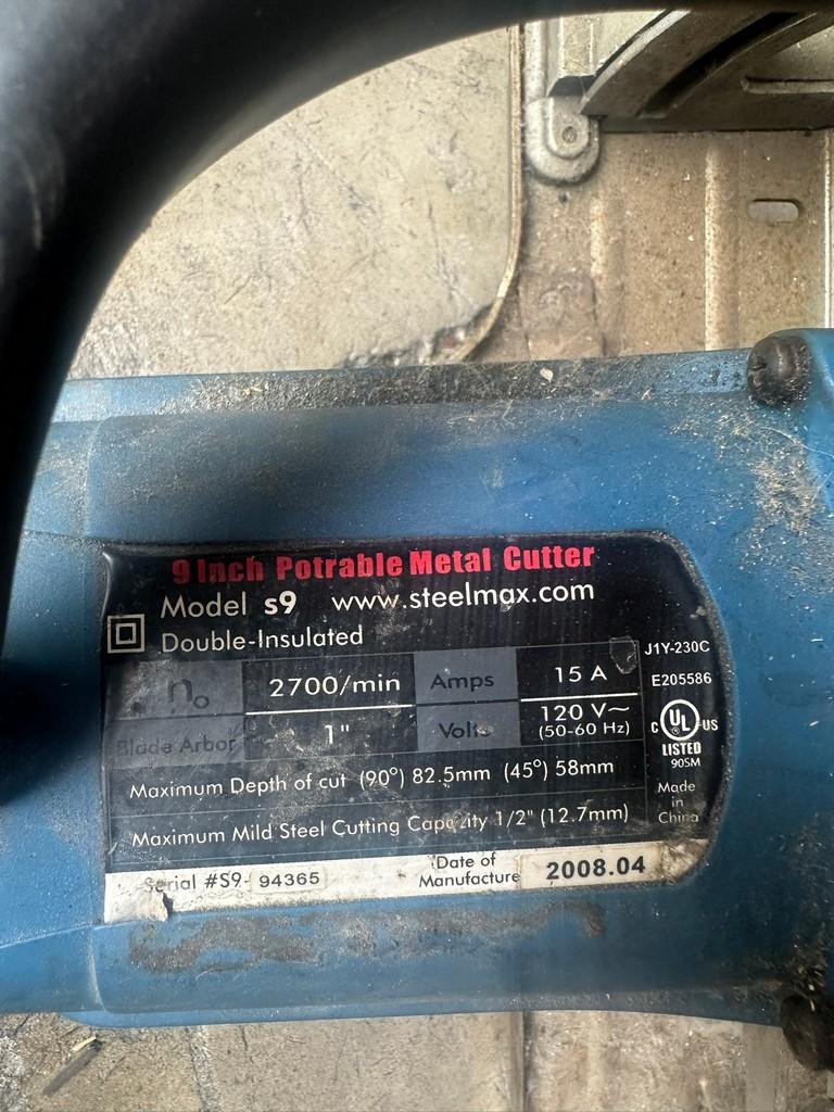 9 In Portable Metal Cutter (tested, functional)