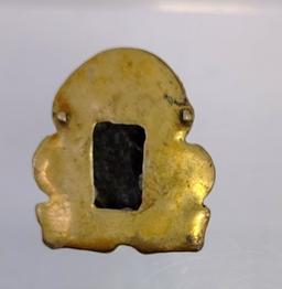 Pre-Columbian Silver Frog Gilded in Gold