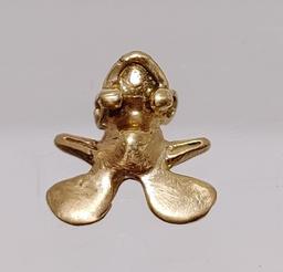 Pre-Columbian Gold Tairona Frog Pendant
