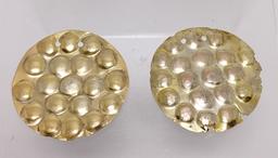 Pre-Columbian Gold Gilded Disc Pendant Pair