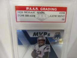 Tom Brady Patriots 2020 Mosaic MVPs #298 graded PAAS Gem Mint 10
