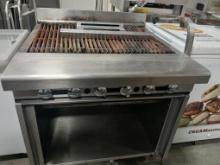 40" Self Standing Griddle / Commercial Grill W/ Stainless Steel Storage Below / Gas Grill