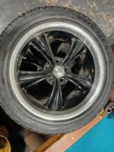 BOSS ZR18" Rim & Tire Set Off Classic Mustang / 245/45-ZR18 - 96Y M&S Tires W/ Black & Chrome Rims /