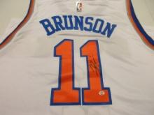 Jalen Brunson of the NY Knicks signed autographed basketball jersey PAAS COA 374