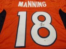 Peyton Manning of the Denver Broncos signed autographed football jersey PAAS COA 062