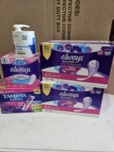 Feminine Products - Pads, Tampons, Lotion