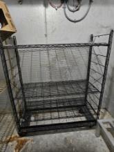 48" Epoxy Coated Four Tier Rack on Casters