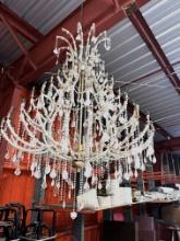 Large Crystal Chandilieer, 6 Ft Hight and 5 Ft Diameter