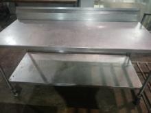 8' Stainless Steel Work Top Table W/ Under Shelf - Please see pics for additional specs.