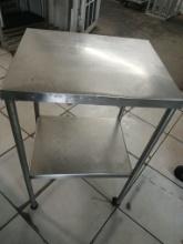 30" by 30" Stainless Steel Work Top Table W/ Casters - Please see pics for additional specs.