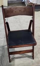 Chair Wood Folding Mahogany w/Pad