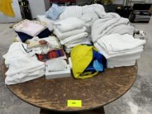 Table Lot of Towels / Wash Cloths & More - Please see pics for additional specs.