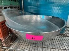 24" Stainless Steel Mixing Bowl / Plastic Mixing Bowl - Set of (2) Mixing Bowls - Please see pics fo